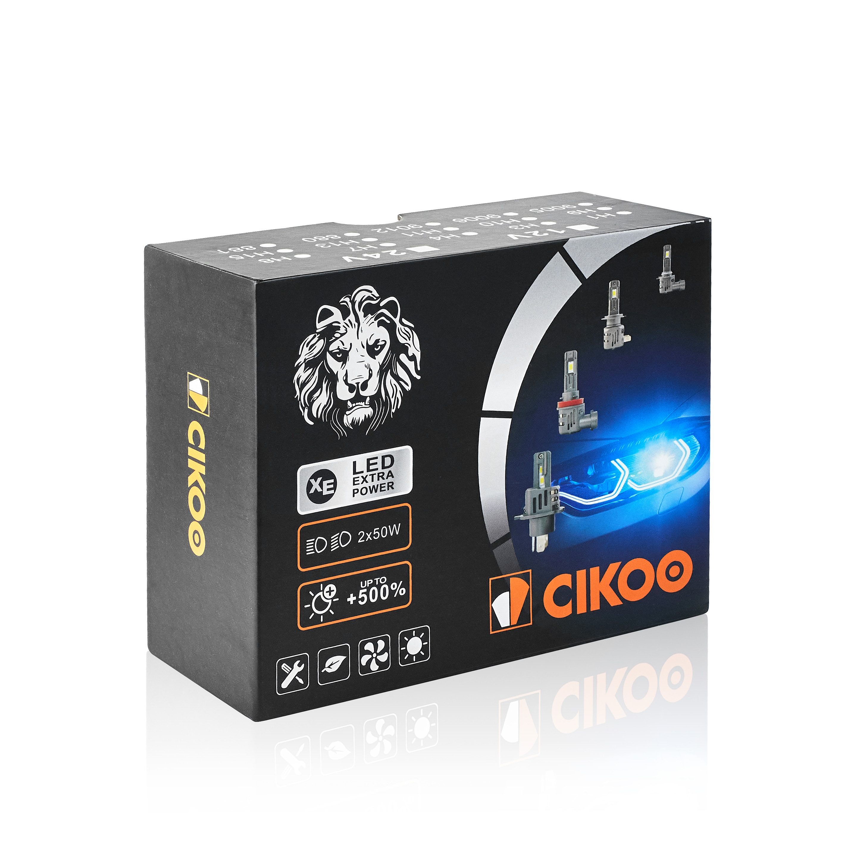 CL5013 HB3 Светодиодные LED лампы CIKOO 2 шт 50Wx2 12V
